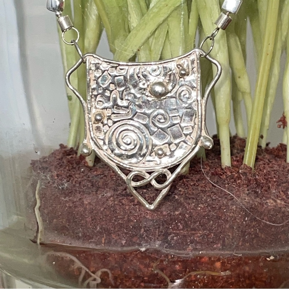 Artist made .999 fine silver PMC necklace